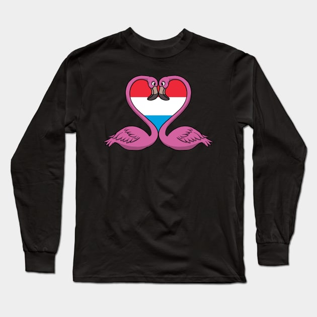 Flamingo Luxembourg Long Sleeve T-Shirt by RampArt